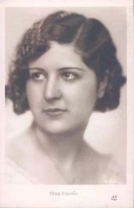 Miss España España Ermelina Carreño 1931 francés RPPC - Imagen 1 de 2