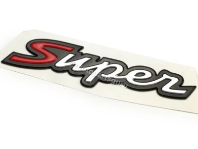Adesivo 655322 OEM Vespa GTS "SUPER" emblema emblema painel lateral etiqueta traseira com letras - Imagem 1 de 4