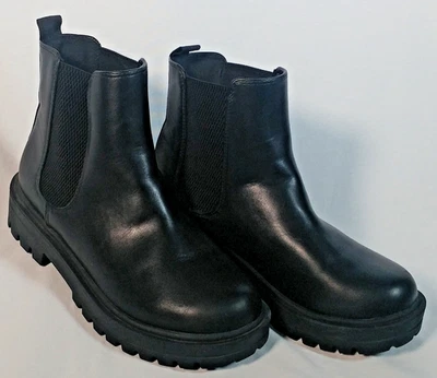 Soda Pilot Lug Sole Salto Baixo Chelsea Ankle Bootie Duplo Elástico Gore Feminino 7.5 - Imagem 1 de 4