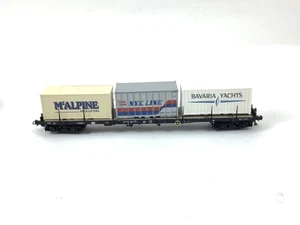 Roco H0 47683 Güterwagen Rungenwagen mit 2 Containern  / NEM AC - Bild 1 von 2