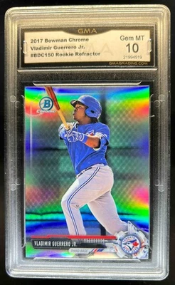 Bowman Draft Vladimir Guerrero Jr 2017 refractor Chrome Prospect #BDC-150 GMA 10 Foto 1 de 2