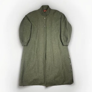 Vintage Geiger Made in Austria Coat Olive Green 100% Wool 40 Trench coat - Imagen 1 de 24