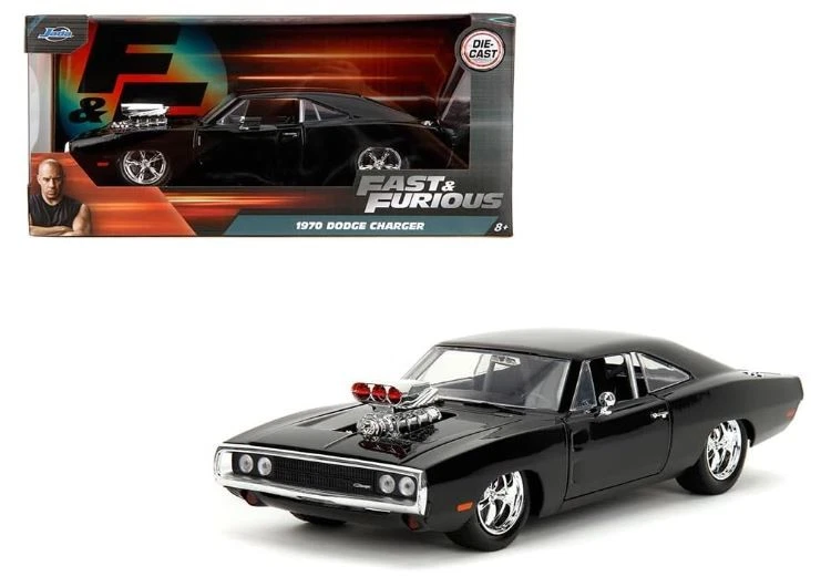 Jada Toys DODGE CHARGER 1970 FAST & FURIOUS GLOSSY BLACK 1:24 - Immagine 1 di 1