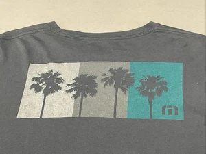 TRAVIS MATHEW Men’s Dark Gray Palm Tree’s Long Sleeve T-Shirt XL - Picture 1 of 7