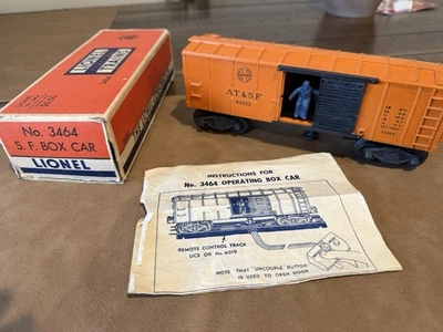 Vintage Postwar Lionel 3464 Santa Fe Operating Box Car AT&SF O Gauge w/Box & Ins - Image 1 of 4