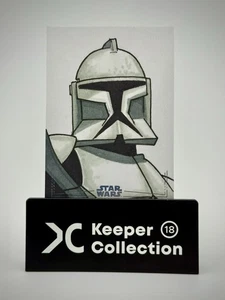2024 Topps Chrome Star Ears Galaxy Clone Trooper Sketch 1/1 Silver Foil - Bild 1 von 2