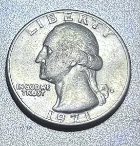 1971 D/P Washington Quarter Rare Repunched Mint Mark RPM Coin Error Ungraded XF+ - Picture 1 of 5