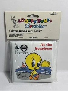 VTG Looney Tunes Lovables A Little Hands Bath Book Tweety : Seashore NEW RARE - Foto 1 di 6