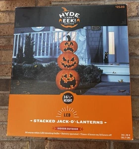 Jack-O'-Lanterne LED Pliable Halloween Décor Lumineux Blanc Chaud - Hyde & - Photo 1/2