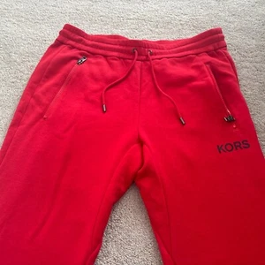 MICHAEL KORS Men`s Sweatpants  Joggers Size M Pop Red - Picture 1 of 9