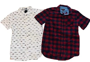 Boys Button Down Shirts Size 13/14 Lot Of 2 Cactus Boys 7 For All Man Kind - Picture 1 of 7