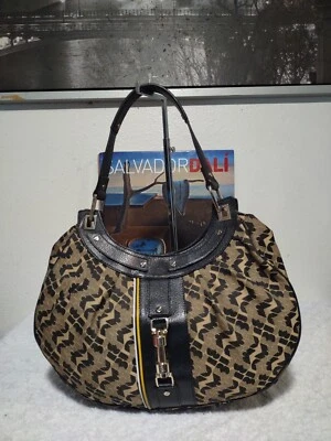 L.A.M.B. Bolso de mano Hobo grande de lona y cuero Gwen Stefani Foto 1 de 4