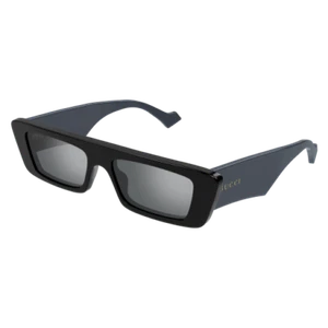 Gucci GG1331S-005 BLACK7GREY   SMOKE MIRROR SILVER  LENSES SUNGLASSES - Picture 1 of 4