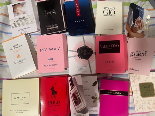 Lot of (15) Perfume & Cologne Samples Prada Dior Armani Guerlain YSL ...