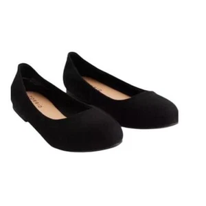 Torrid Schuhe Damen 11,5 WW schwarz Ballerinas veganes Leder Scrunch Slipper - Bild 1 von 7