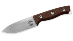 White River Knife & Tool Ursus Cub Magnacut Steel Natural Burlap Micarta Handles - Picture 1 of 2