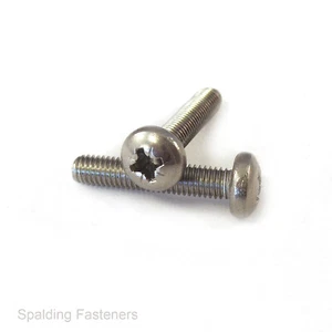 M2, 2 mm metrische A2 Edelstahl Pan Pozi Maschinenschrauben Wählen Sie Ihre Länge - Bild 1 von 3
