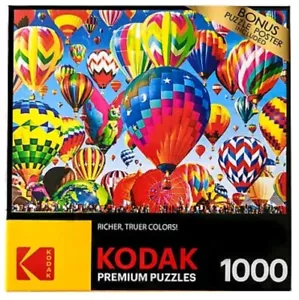 Kodak 1000 pc Premium Puzzle "Ballooning Fun" #8700 RoseArt Hot Air Balloon NEW - Picture 1 of 4