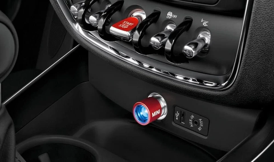 MINI Akku  LED Taschenlampe aufladbar rot  Lampe Zigarettenanzünder 63312410076 - Bild 1 von 1