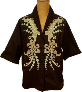 DRIES VAN NOTEN FABULOUS UNIQUE SEQUENCE IMBROIDERY TOP, COTTON BLEND , M/38 - Picture 1 of 18