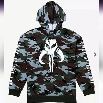 Sudadera con Capucha Camuflada Star Wars Mandalorian Verde y Marrón Talla L Foto 1 de 4