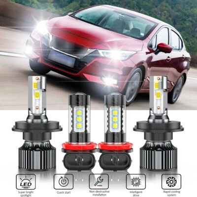 For Nissan NV350 Urvan 2018-2019 LED Headlight Hi Lo Beam Fog Light Bulb Combo - Image 1 of 4