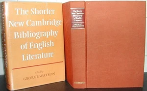 Shorter NEW CAMBRIDGE BIBLIOGRAPHY of ENGLISH LITERATURE : George Watson 1st Ed - Picture 1 of 1