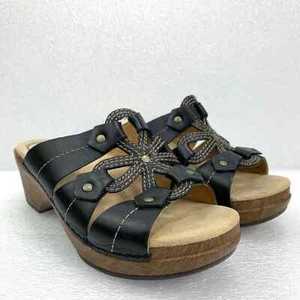 DANSKO Leather Clog Heel Sandals - Women's 37 - Picture 1 of 10