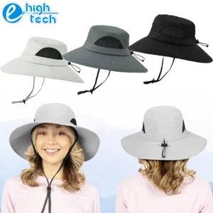Breite Krempe Sonnenhut Bucket Cap UV-Schutz für Wandern Camping Angeln Safari - Bild 1 von 12