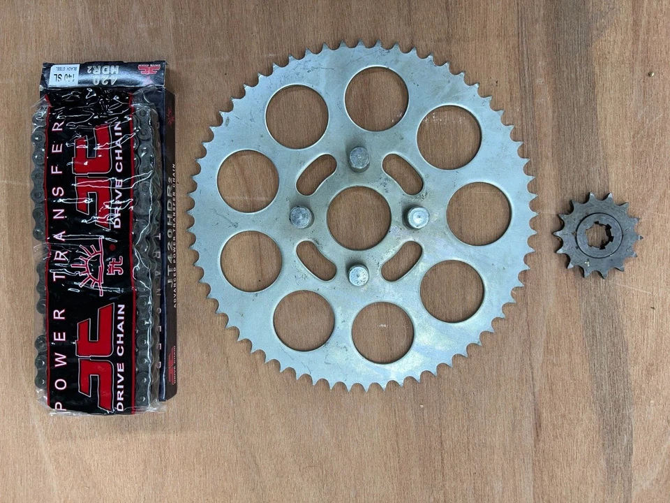 ЗВЕЗДОЧКИ И ЦЕПЬ AERMACCHI HARLEY 35186 41442-76P 1976 - 1978 SXT125 SS125 - Изображение 1 из 1