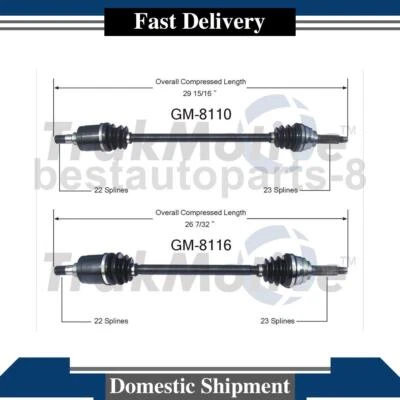 TrakMotive Front CV Axle Joint Shaft Fits 1985 1986 1987 1988 Chevrolet Sprint - Изображение 1 из 3