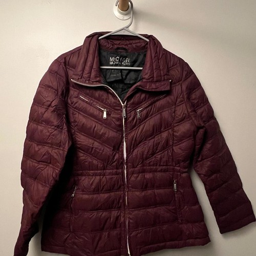 Giacca donna Michael Kors bordeaux puffer taglia large