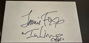 Jamie Foxx  VINTAGE ORIGINAL Autographed hand Signed 3x5 Index Card #40