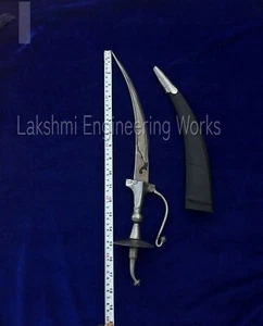 Cuchillo daga forjado a mano, daga punjabi forjada a mano, daga sarabloh, afilada - Imagen 1 de 9