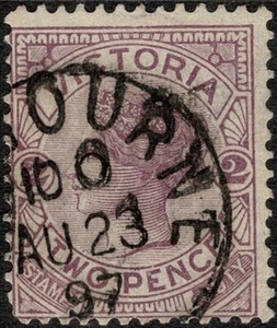 SELLO VIC - MELB. CÓDIGO DE TIEMPO - 10 O. 23 AU 1897. - Imagen 1 de 1