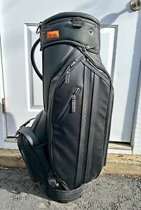 Stitch Cart Golf Bag black leather 5-way divider - almost brand new