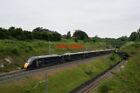 PHOTO  CLASS 800 5-CAR MU NO 800 035 AND A SISTER UNIT OF GWR NEARING PATCHWAY T