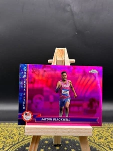 2024 Chrome US Olympic - Jaydin Blackwell - Para Track&Field Pink Refractor  - Picture 1 of 2