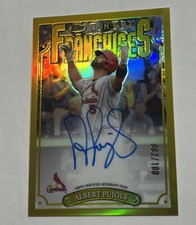 🔥2023 Topps Finest Flashbacks  ALBERT PUJOLS GOLD REFRACTOR On Card AUTO /100🔥