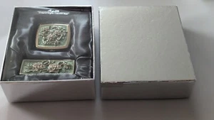 Argento SC Compact Mirror Lipstick Case With Swarovski Crystals In Authentic Box - Picture 1 of 24