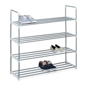 Relaxdays Schuhregal Stecksystem 4 Ebenen für 16 Paar Schuhe HxBxT 93 x 90 x ... - Picture 1 of 5