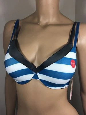SO Bra: 2-Pack Push-Up Bras 420 Blue Stripe/Gray SI321200 Sz.34B,34C,36C - Image 1 of 4
