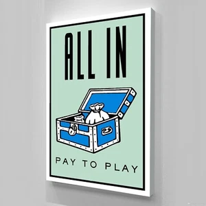 PÓSTER/LIENZO ALL IN Vision of Success Vision Mindset Monopoly Motivation ed2 - Imagen 1 de 7