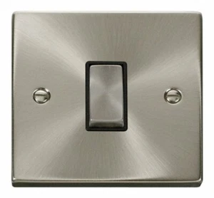 INTERRUPTOR DE PLACA CLICK DECO VPSC411BK 1 BANDA 2 VÍAS 10AX ESTADIO LINGOTE CROMADO - Imagen 1 de 1