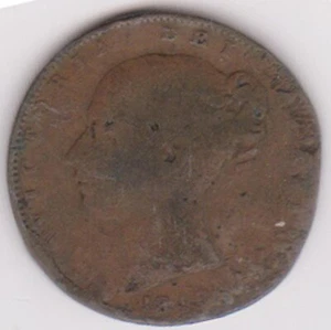(H211-6) 1849 GB Victoria Farthing coin (F) - Picture 1 of 1