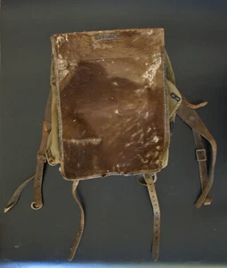 WWI-WWII-1948 War of Independence Pre-IDF / Israeli Army Hide Leather Backpack - Picture 1 of 12