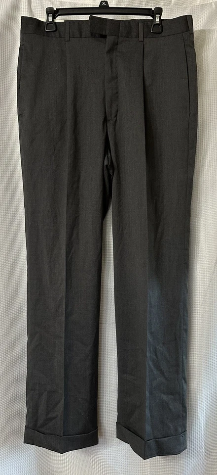 NUEVO CON ETIQUETAS DKNY The Reade Pantalones de vestir para hombre con puños plisados individuales Pantalones Talla 34x30 Foto 1 de 4