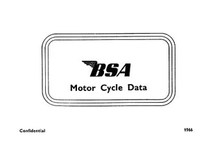 (1521) 1966 BSA Data book - Picture 1 of 1