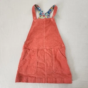 Mini Boden Coral Corduroy Overalls Dress/Skirtall kids 6/7 - Picture 1 of 7
