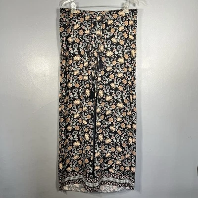 Pantalones de pijama para mujer World Market negros con estampado floral talla L/XL Foto 1 de 4